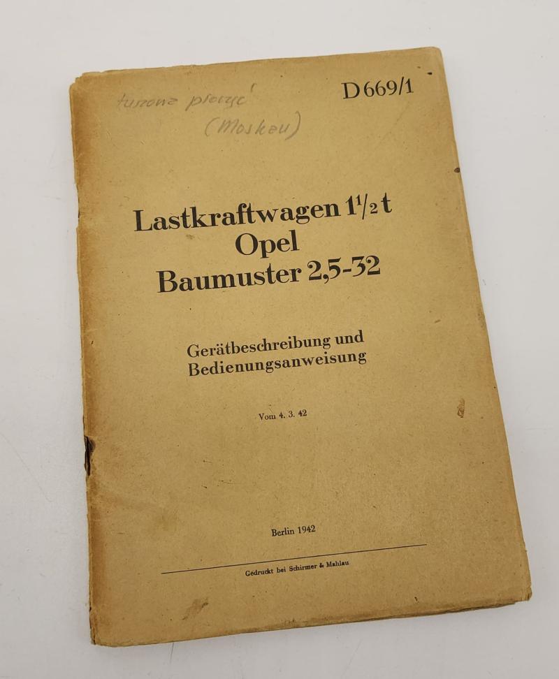 Manual of LKW Opel 2,5T - 3,2 T