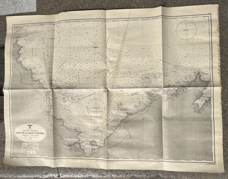 Kriegsmarine map Norduste vom Frenkreich