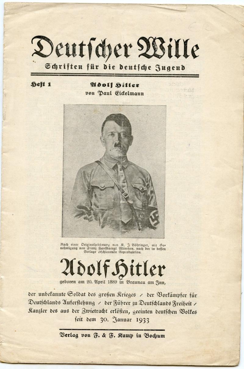 Deutscher Wille. Booklet for german youth. Nr 1.