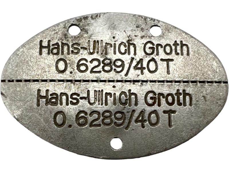 Kriegsmarine Ekm Hans-Ulrich Groth O.6289/40T U990+ (?)