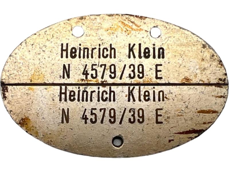 Kriegsmarine Ekm  Heinrich Klein N 4579/39 E  u584+