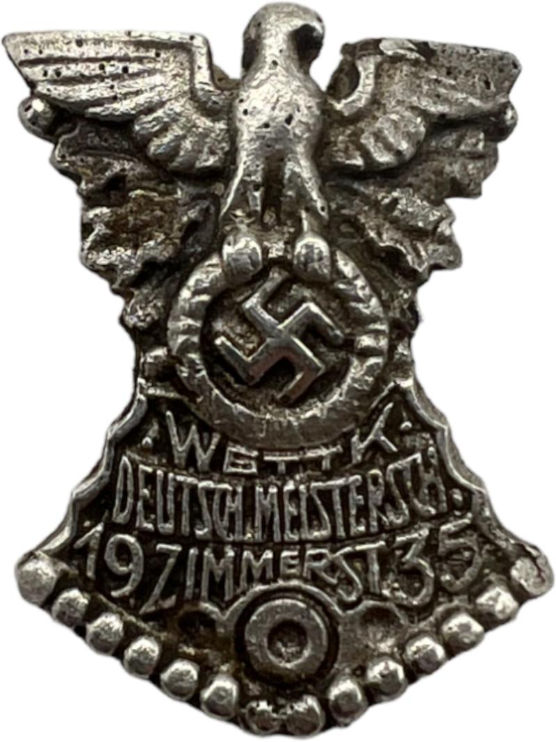 Wettk.  Deutschemeisterschaft  Zimmer 1935  Pin badge