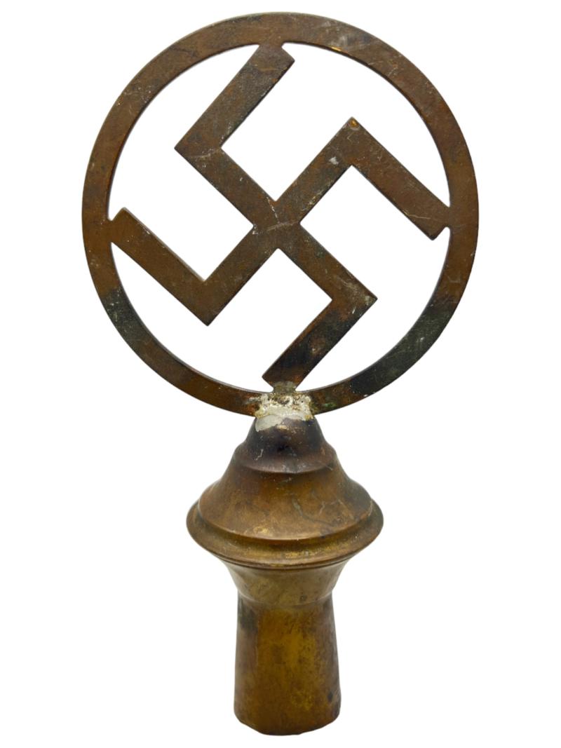 Early Brass NSDAP Pole Top 1933 (2)