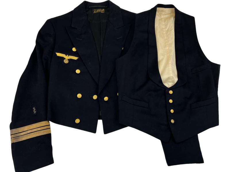 Kriegsmarine Blue Mess Jacket + veste named