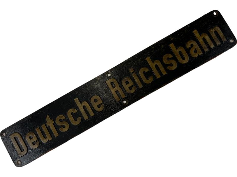 Deutsche Raichsbahn sign from locomotive