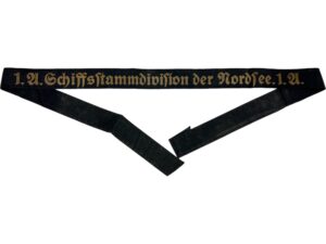Kriegsmarine Cap Tally 1.A. Schiffstammdivision Der Nordsee 1.A