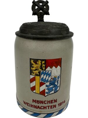 1WW souvenir beer mug - Weihnachten 1914 Munchen