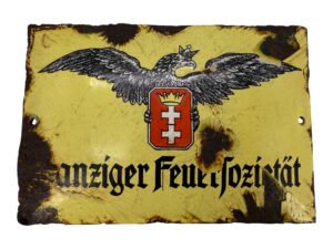 Danziger Feuersozietät enameled sign