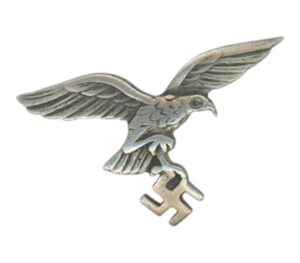 Silver made luftwaffe pin badge