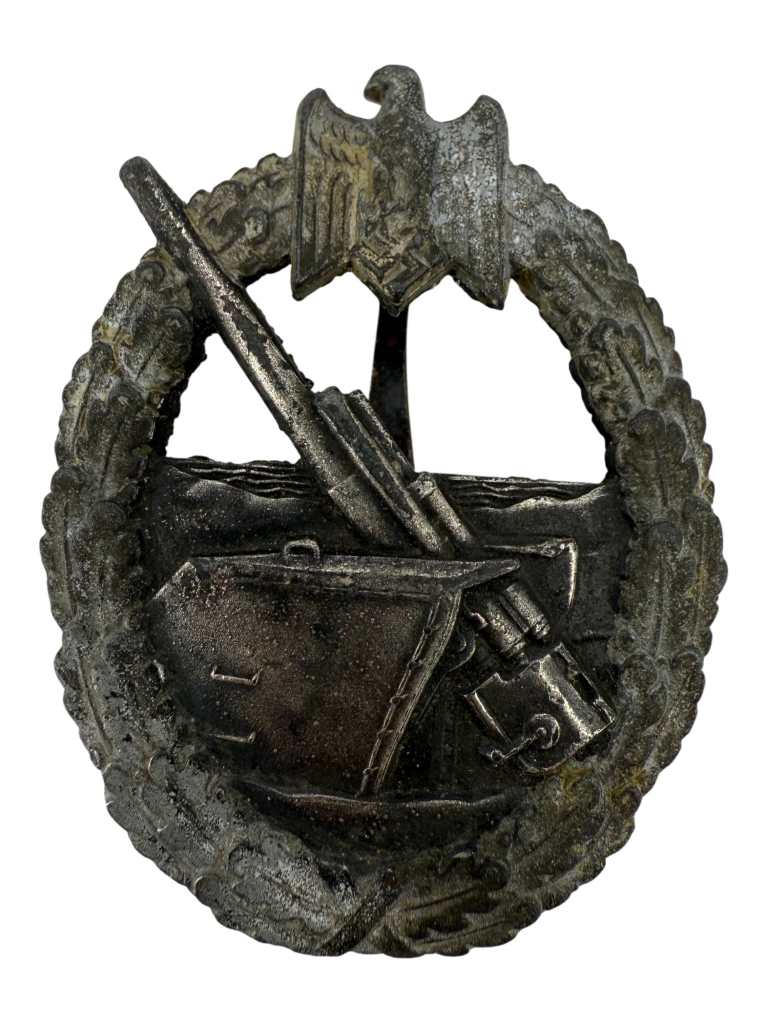 Kriegsmarine coastal artillery badge , Schwerin Berlin