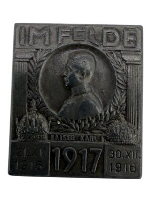 Kappenabzeichen Im Felde 1917