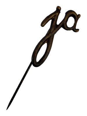 “JA”  1933 Elections pin badge