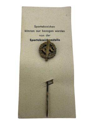 SA sport pin on fabric paper