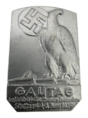 Gautag der NSDAP Württemberg-Hohenzollern Stuttgart 4.-6. Juni 1937 Day badge