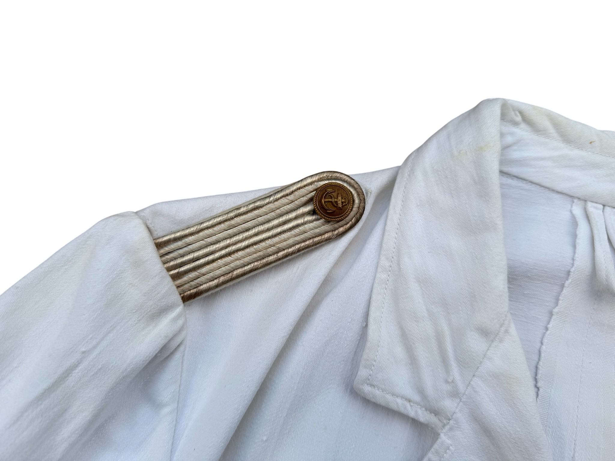 Kriegsmarine White Summer Tunic for Officers named to Uboot commander Robert Schetelig - Image 9