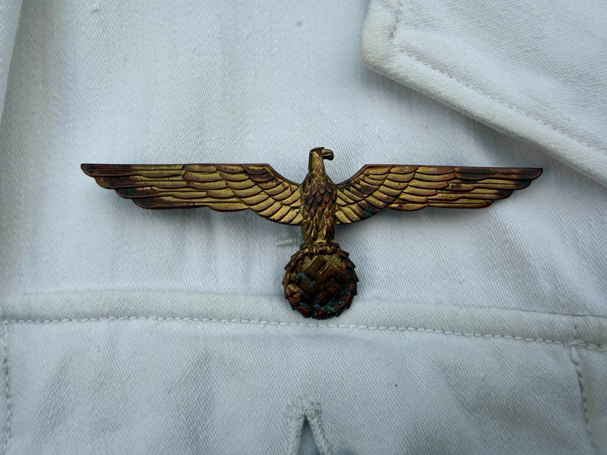 Kriegsmarine White Summer Tunic for Officers named to Uboot commander Robert Schetelig - Image 8