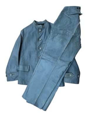Kriegsmarine gray protective leather jacket and trousers “uboot” set