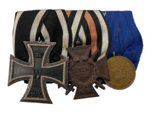 3 place medal bar Ek2 and Hindenburg cross and Long Service Medal