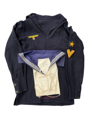 Blue Kriegsmarine hemd shirt with collar