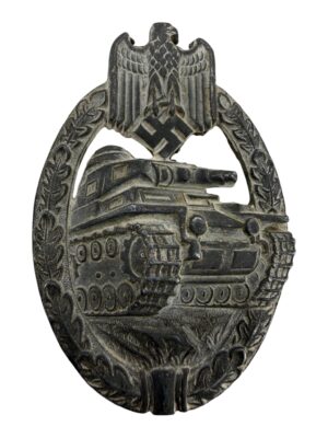 Silver Panzer Assault Badge, zink, hollow.