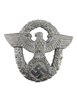 Police aluminium visor cap eagle
