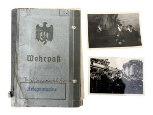 Kriegsmarine Officer Wehrpass + photos