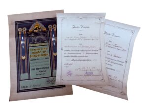 WW1 German Imperial Iron Cross 2nd Class Document Grouping Bavaria 1917