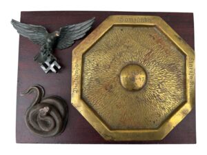 Set of wartime memorabilia on desk